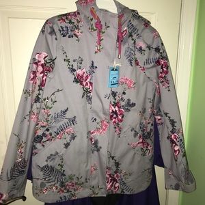 Joules Waterproof Floral Rain Coat